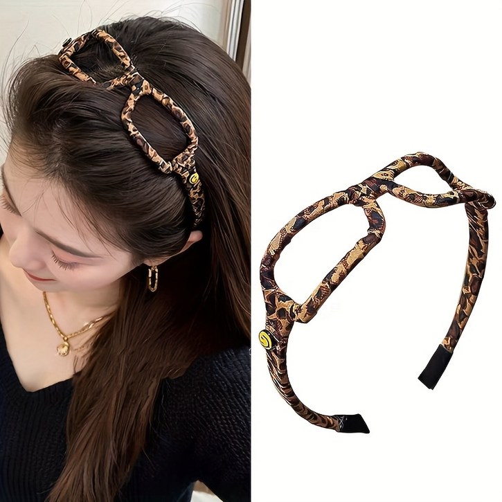 여성용 레오파드 선글라스 패션 머리띠 헤어밴드