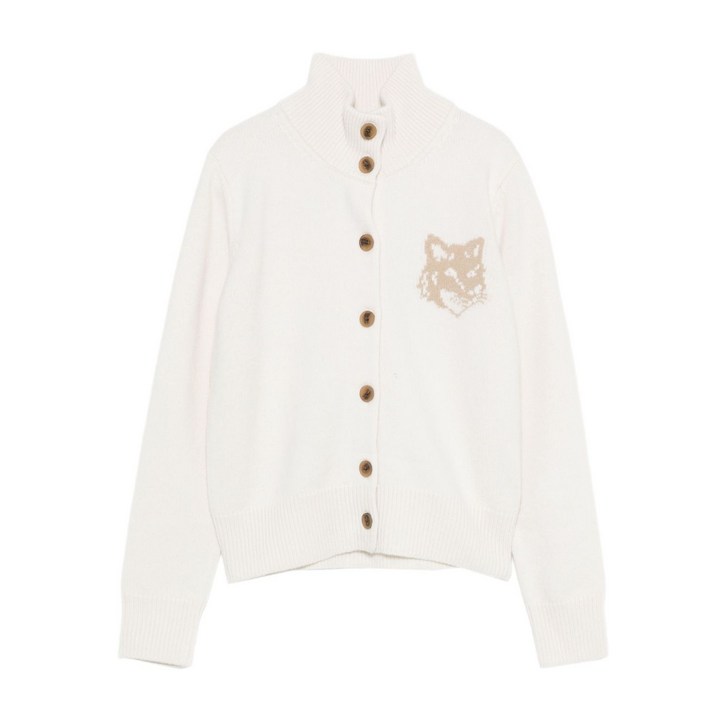 메종키츠네 폭스 모티프 울 가디건