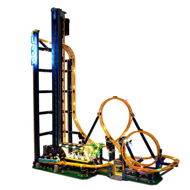 KY 레고 아이콘 루프 코스터 10303 LED 조명 램프 세트 DIY 디스플레이