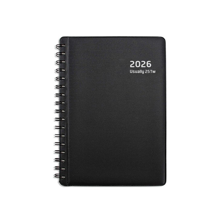 비원스토어 2026 양지다이어리 유즈어리 25TW 1면1일 - 블랙 로고인쇄 가능