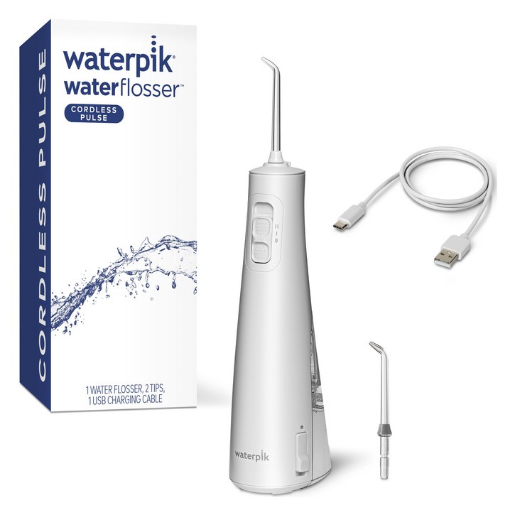 워터픽 워터 플로서 코드리스 펄스, White, WF20CD010