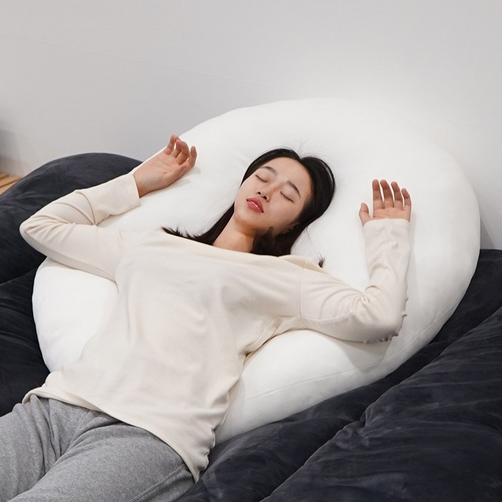 미니멀룸 쫀득한 찹쌀떡 베개 필로우 등받이 모찌 쿠션, 옐로우