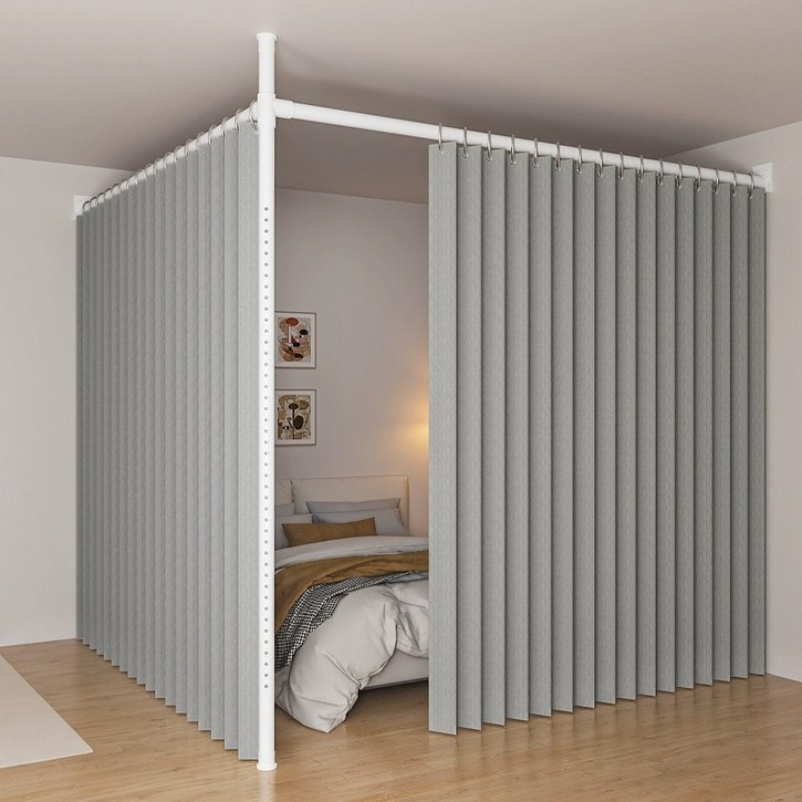 무타공 공간분리 파티션 행거형 칸막이 인테리어 원룸 가벽 병풍 가림막 커튼