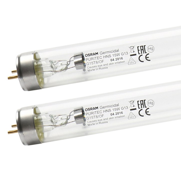 오스람 UV램프 자외선램프 소독기램프 소독램프 436mm 살균램프 15W * 2ea, 오스람 살균램프 15W * 2개