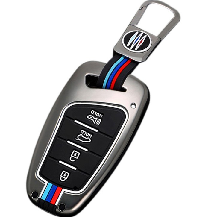 크로니클  현대 4버튼 전용 풀메탈 Z라인 케이스  키홀더 세트