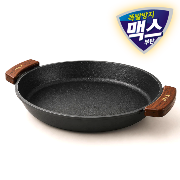 맥스 딥오벌팬 전용손잡이 포함 캠핑 그리들팬, 1개, 블랙