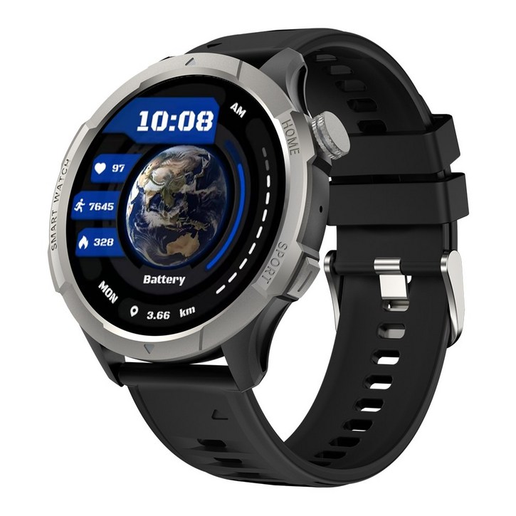 와피크 통화가능 블루투스 스마트워치 ST10 1.43인치 AMOLED 대화면 한글판 AI운동인식, GPS + 블루투스, 3.6cm, 실버