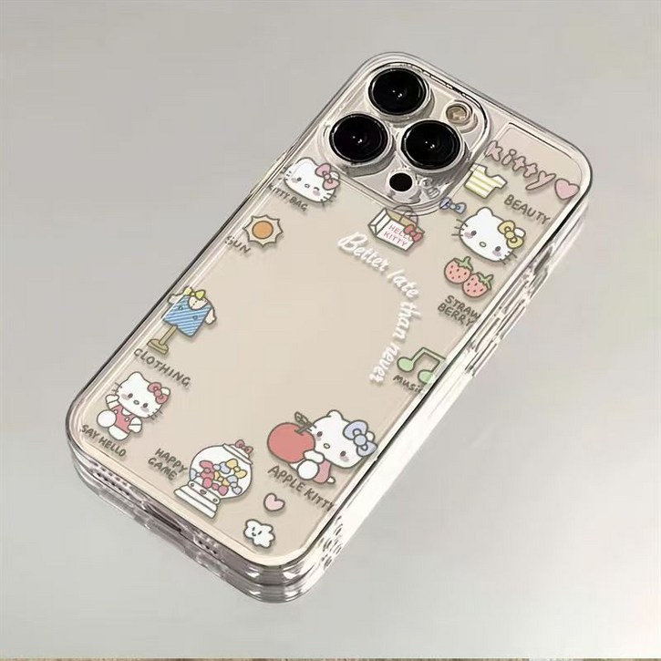 큐트 캐릭터 키티 투명 갤럭시 폰 케이스 실리콘케이스