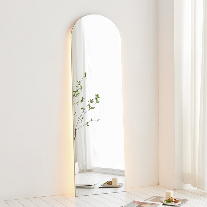 스칸디무드 스텔라 골드 아치형 전신거울 500X1800, 골드