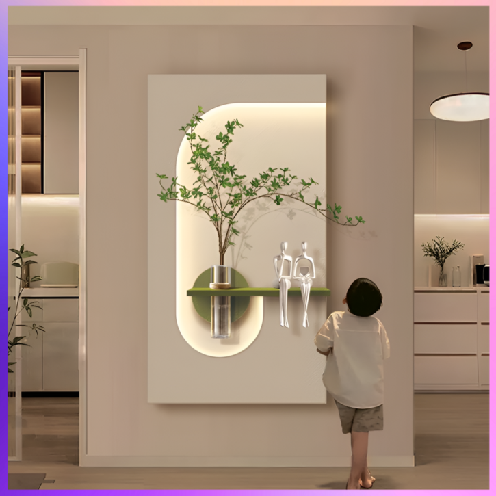 데일리유즈 벽걸이 LED 조명 식물 화분 액자 벽장식 거실 현관 인테리어