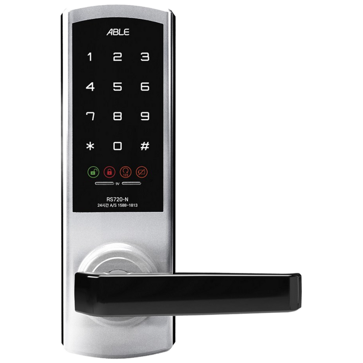 에버넷 디지털도어락 미니주키 손잡이 레버형 번호키 무타공 자가설치 에이블 RS720N, 고객직접설치, RS720N