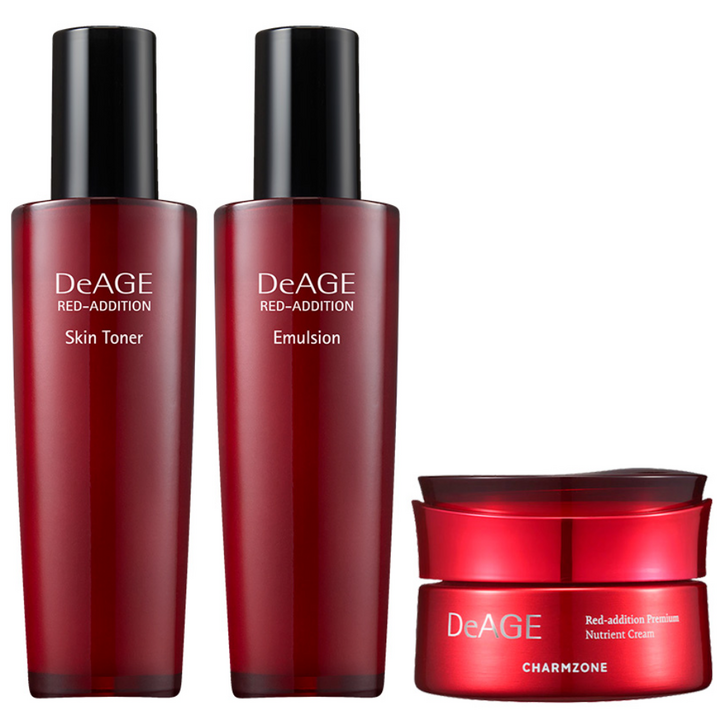 참존 디에이지 레드 에디션 3종 기초세트 스킨 120ml  에멀전 120ml  크림 50ml 단품, 1세트