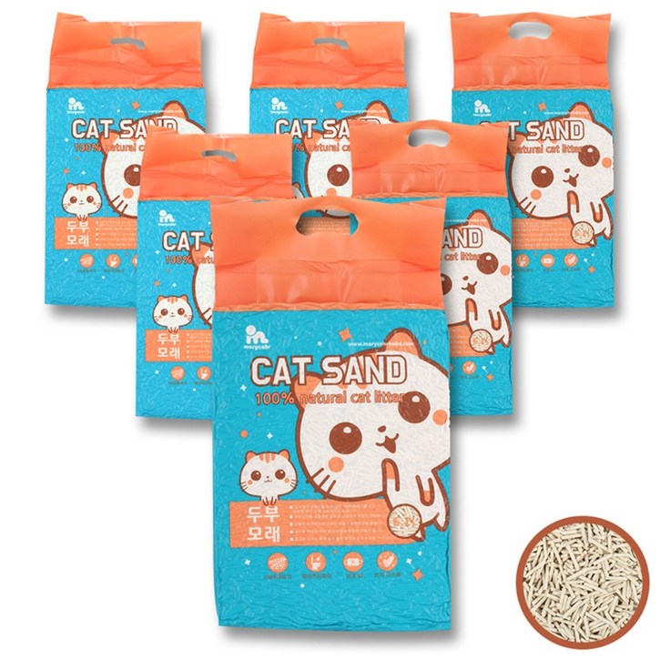 창고정리엔터펫 가는입자 무향 고양이 두부모래 51 구성 5팩가격에 6팩두부,녹차,딸기두부모래반려용품고양이화장실고양이화장실