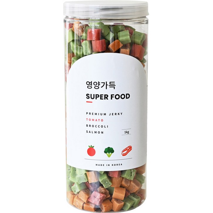 제로랩스 영양가득 져키, 토마토브로콜리연어, 1kg, 1개