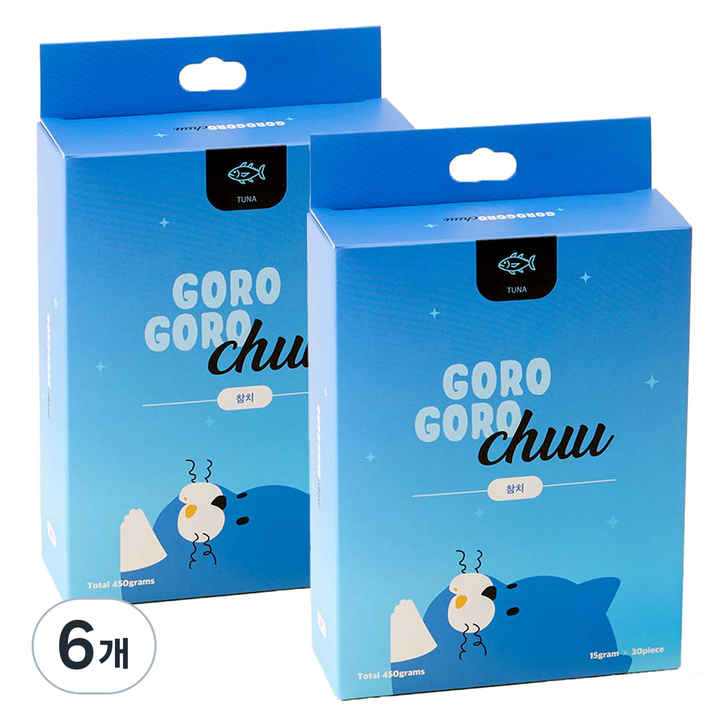 gorogoro 고양이 츄 참치 30p, 참치맛, 450g, 6개
