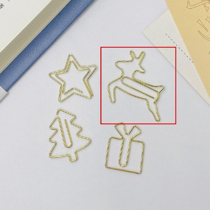 크리스마스 15pcs 북마크 책갈피 귀여운 북클립 일반 일반크립 크립 서류 사무용