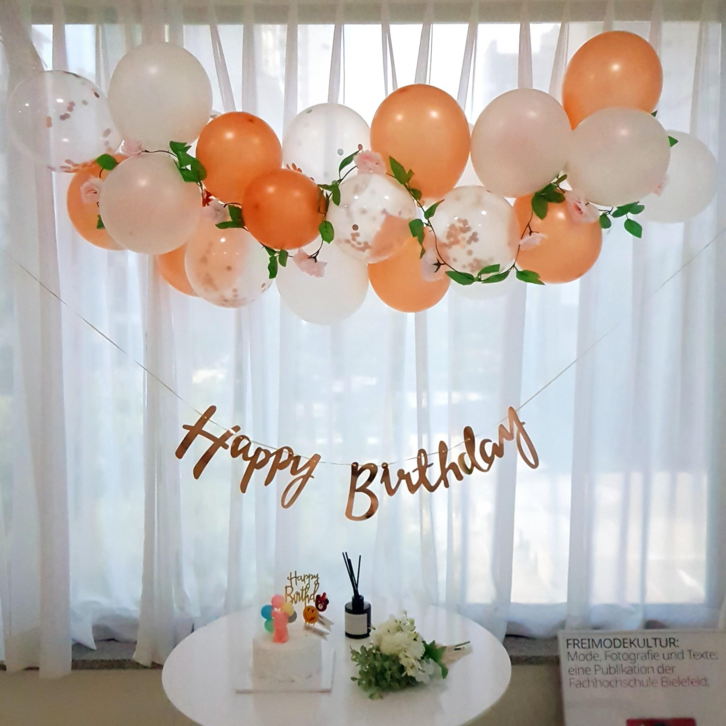 프렌치로즈 플라워 구름풍선 생일파티용품 클라우드 생일 생신 이벤트 풀세트