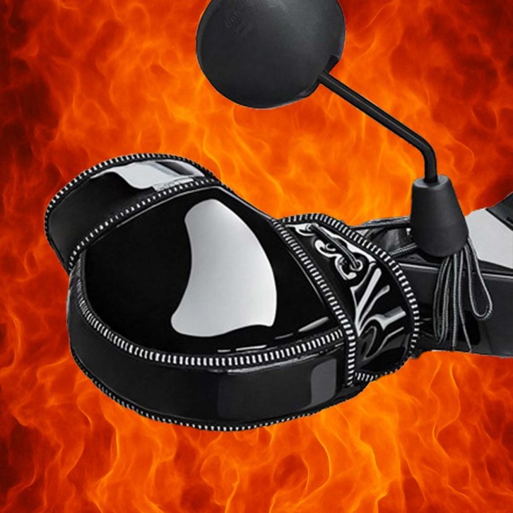 픽굿 오토바이 방한 발열 토시 방풍 방수 에나멜 손토시 겨울용, 블랙