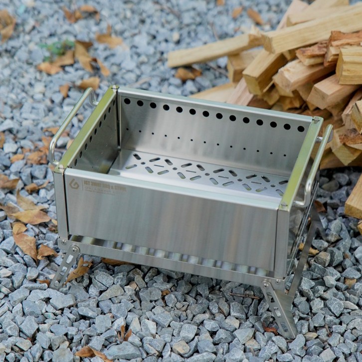 캠핑몽 3WAY 바베큐그릴 화로 훈제 IGT 숯불 야외 캠핑 바베큐그릴 불멍 스텐 이중연소, 1개