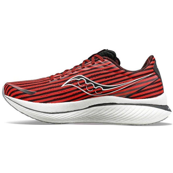 써코니 Saucony 남성용 엔돌핀 스피드 3 러닝화, 블랙레드