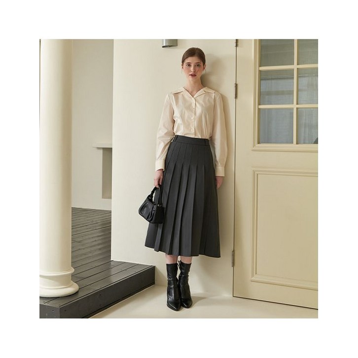 플라스틱아일랜드 플리츠 스커트 PQ7WS163