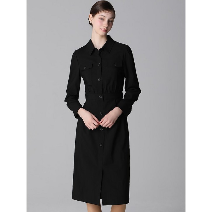 쉬즈미스 포켓 버튼 롱 원피스  택가격 298000원