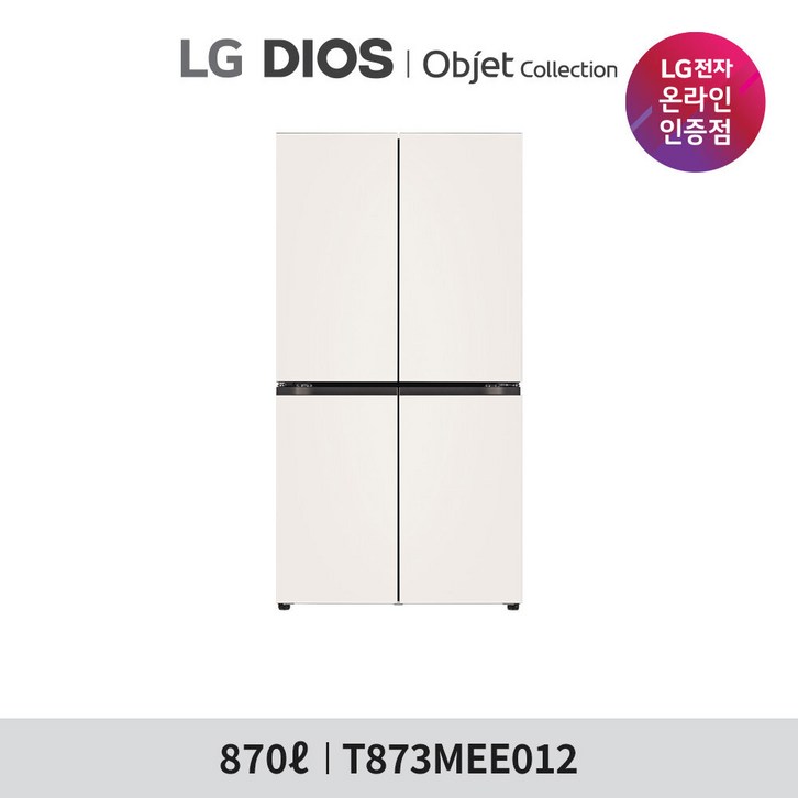 t873mee012 [LG][공식인증점] LG 디오스 오브제컬렉션 냉장고 T873MEE012