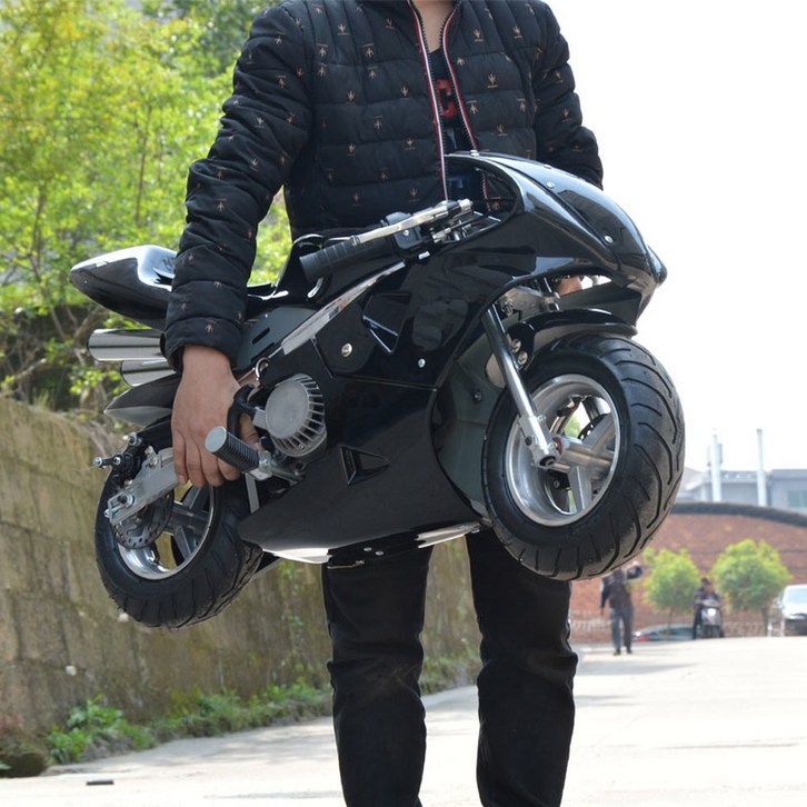 미니 소형 오토바이 성인용 바이크 버전 4행정 경량 스타터 레드 빨간색 49cc 가솔린