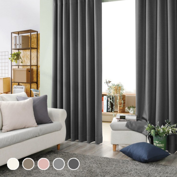 시우데코 맞춤 주문 제작  비앙카 암막커튼 거실 작은창  핀형세로 길이 조절