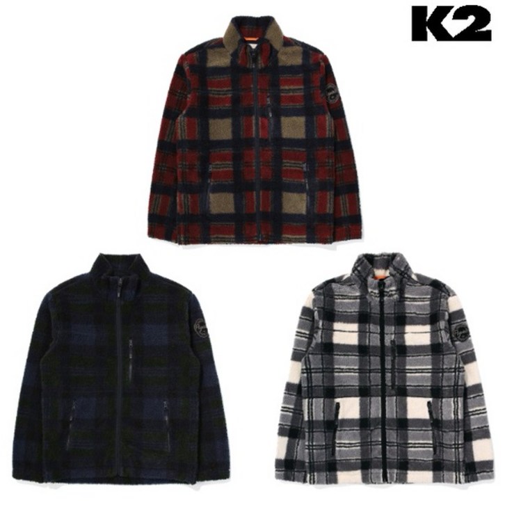 K2양말 역시즌 수지 조인성 후리스 남성 비숑BICHON 체크 플리스 KMU23160