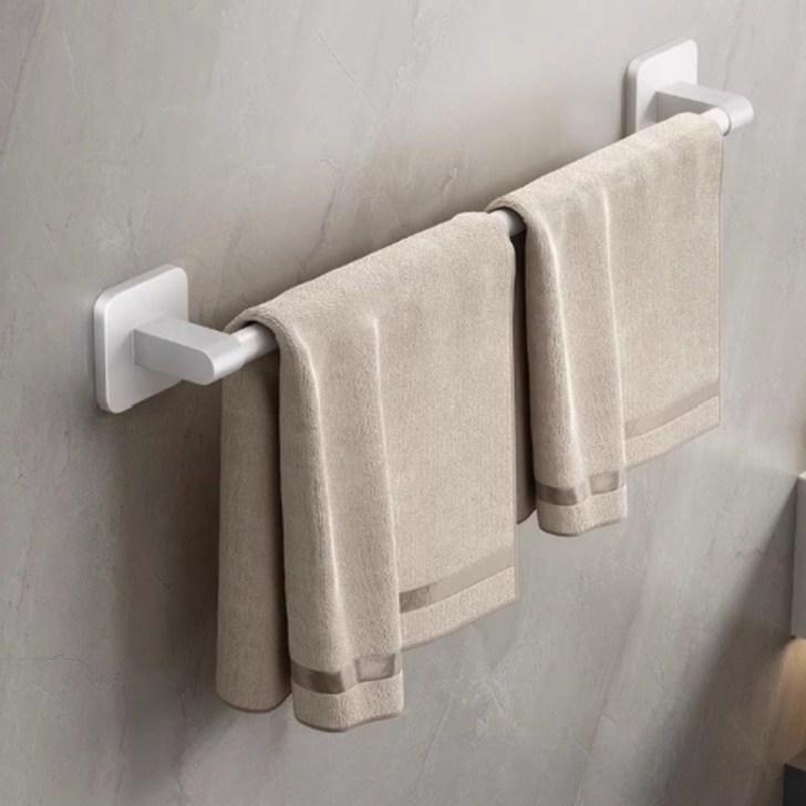 ErrifY 강력한 무타공 접착식 욕실 화장실 수건걸이, 퓨어화이트, 1개