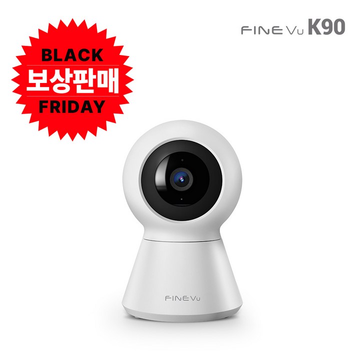 보상판매한정수량 300대파인뷰 홈캠 K90 가정용 홈CCTV 500만 화소 QHD 극초고화질 스마트폰CCTV 방범용 보안카메라 펫캠 아기 홈캠 고양이 강아지 홈캠, 1개