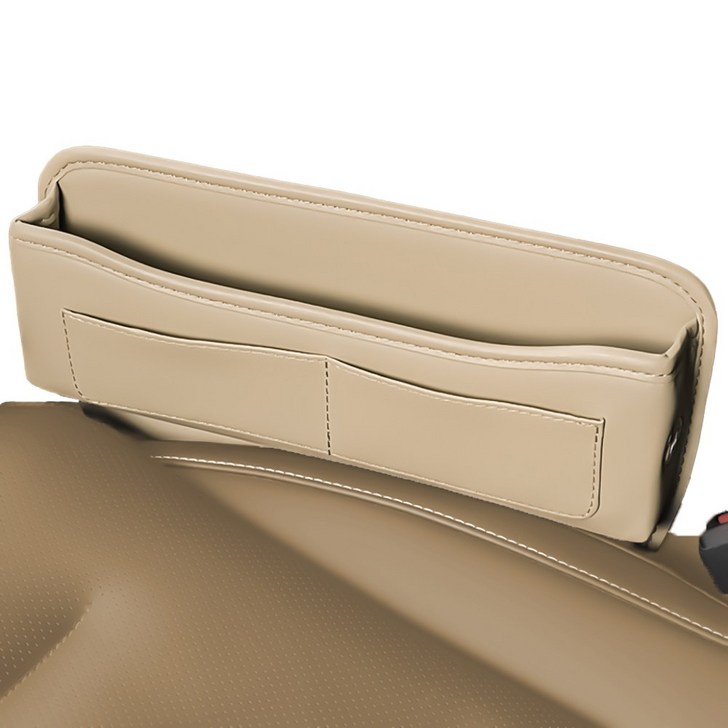 볼체 차량 사이드 포켓 정리함 앞좌석 틈새 전용 자동차 수납함, 03.밀크 아이보리, 2개