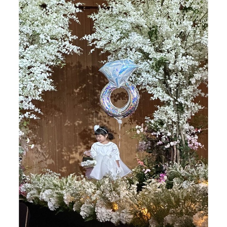 헬륨가스반지풍선컬링리본리본무게추 SET 화동 웨딩 프로포즈