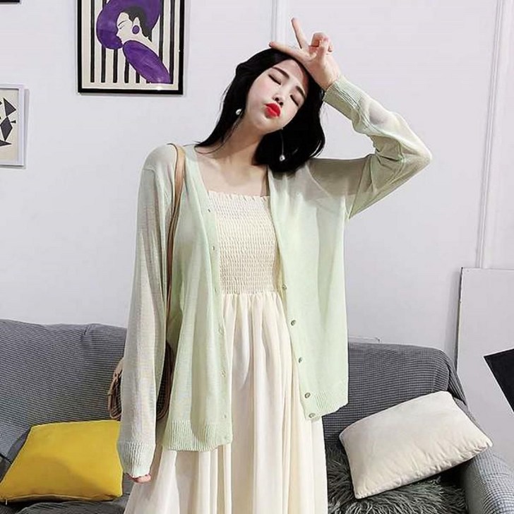 여성 가디건 브이넥 kim*809wb