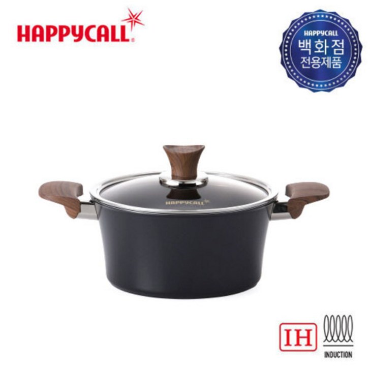 슈퍼HOTHAPPYCALL 해피콜 티타늄 IH 우디크 냄비 20cm 양수