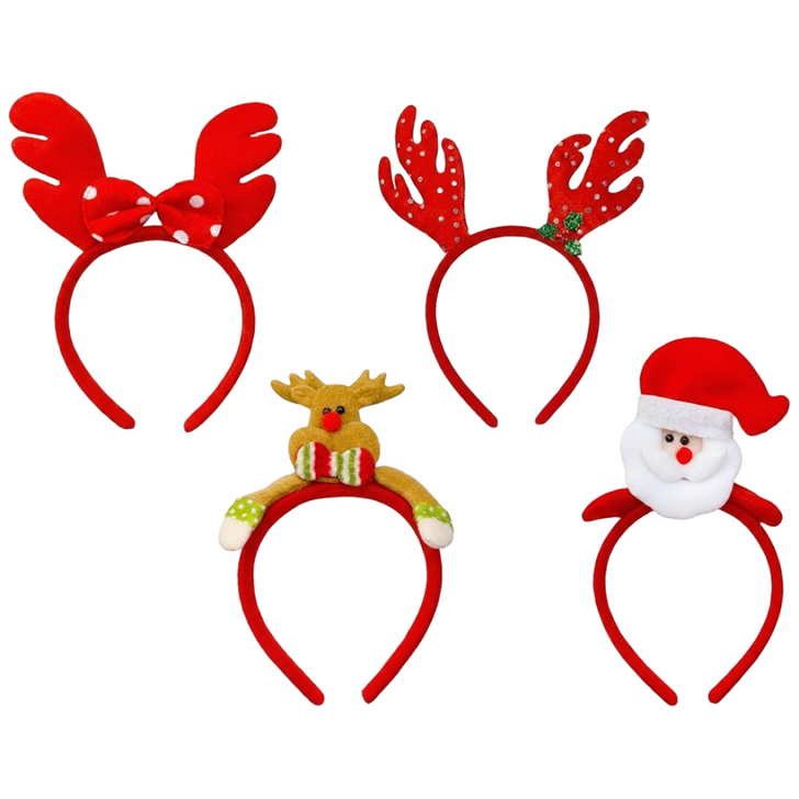 디심플 크리스마스 머리띠 소품 루돌프 산타 머리띠