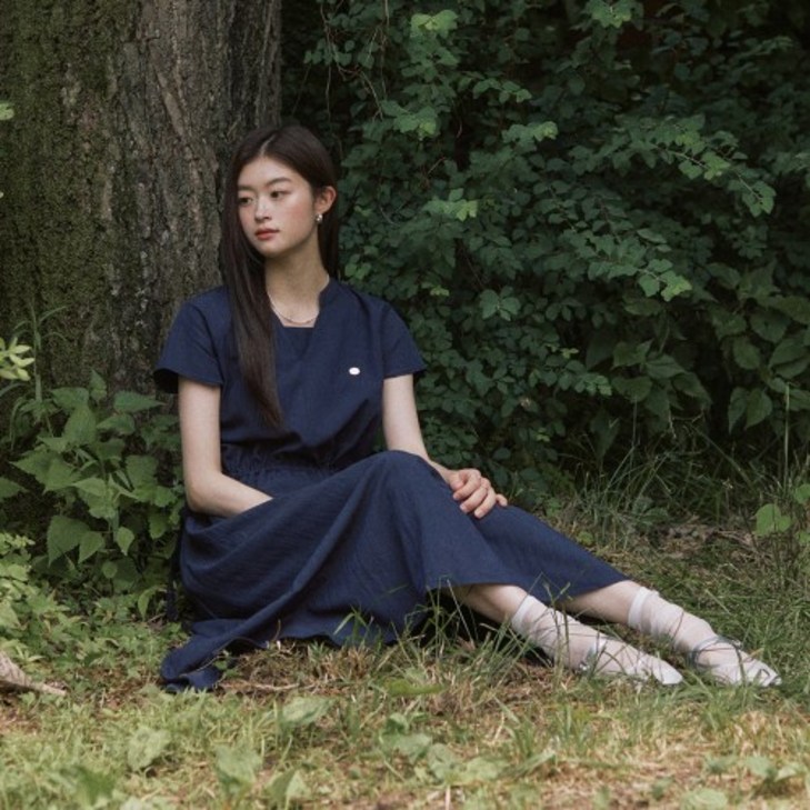 매장정품 ADAUL Two way string long dress  navy 5007064792 465779