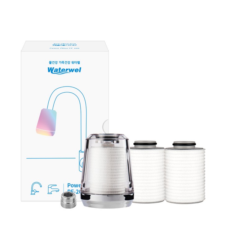 워터웰 주방 거위목용 싱크대수전 필터 6개월 세트, 거위목용 PF200