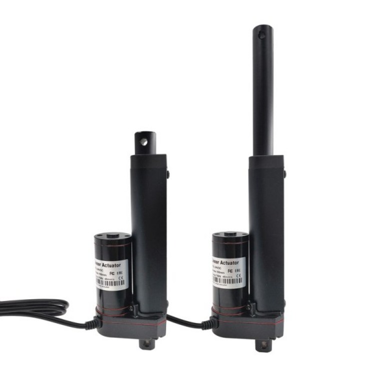 50mm 선형 액추에이터 DC 12V 모터 100300500700100012001500N 스트로크 전기 검정색