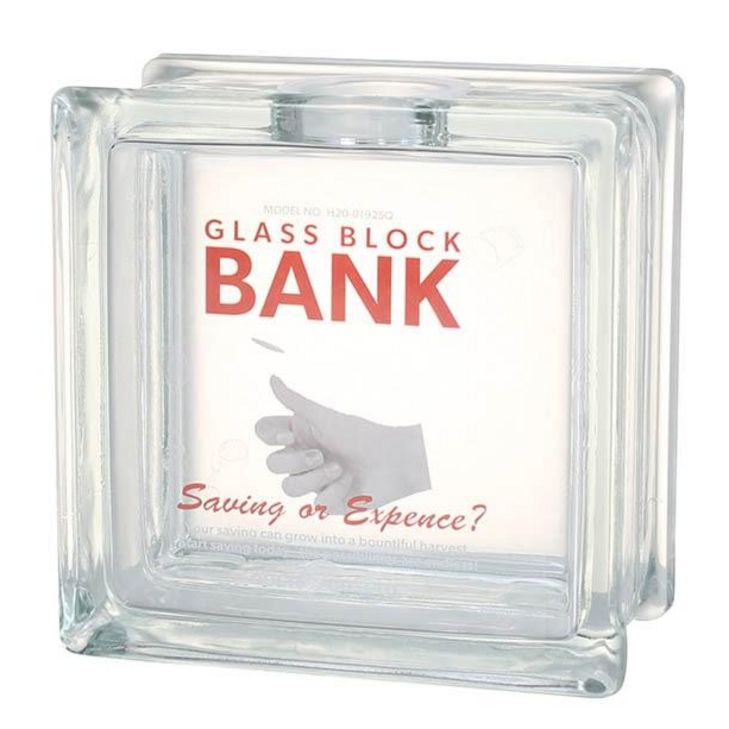 덜튼 유리 블록 뱅크 스퀘어 저금통