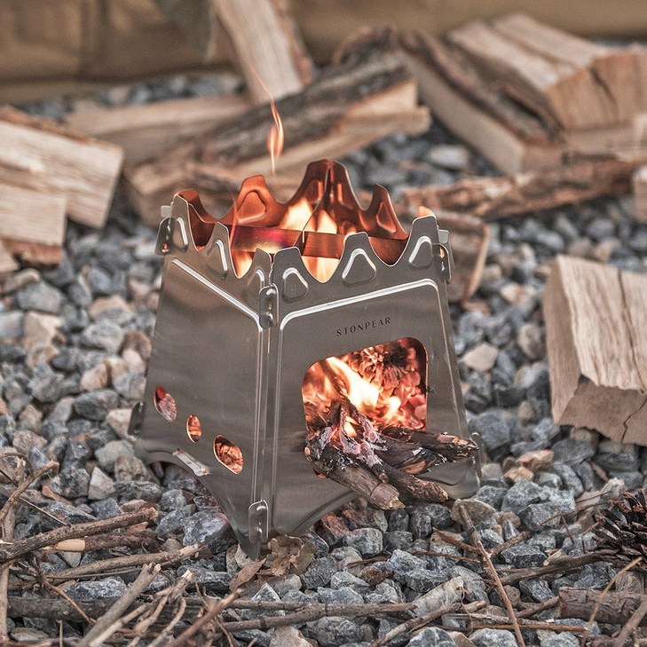 캠핑 미니 화로대 스텐 화목난로 화로 백패킹 SS09L, 상세 설명 참조, 1개