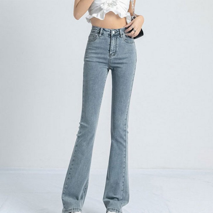 블링푸루 여성 스판 부츠컷 청바지 데님 팬츠 빅사이즈 3컬러 BP103