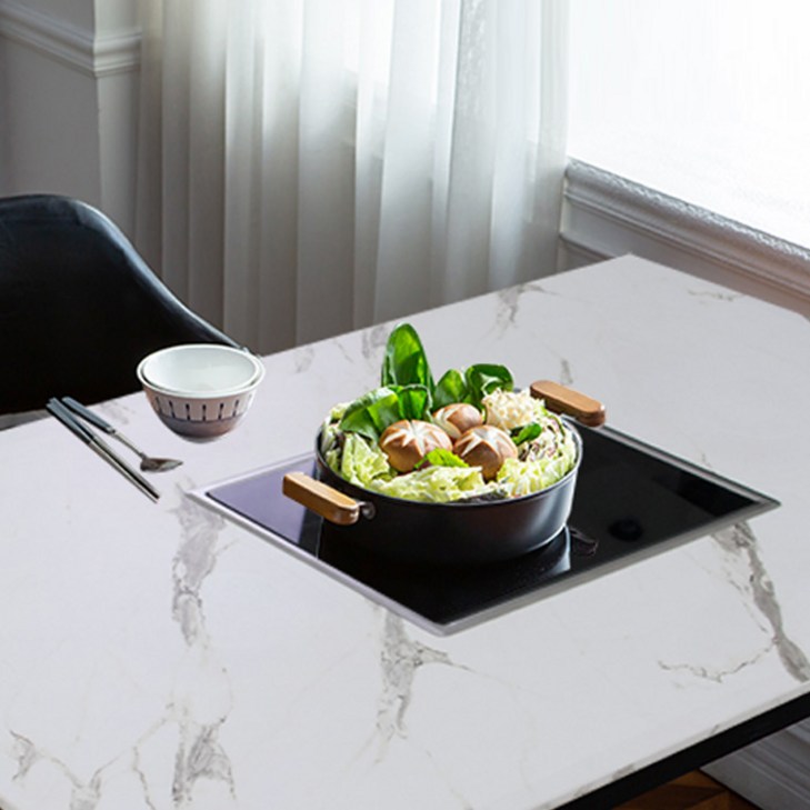 파로마 홈즈 4인용 인덕션 불판 식탁 테이블 1200