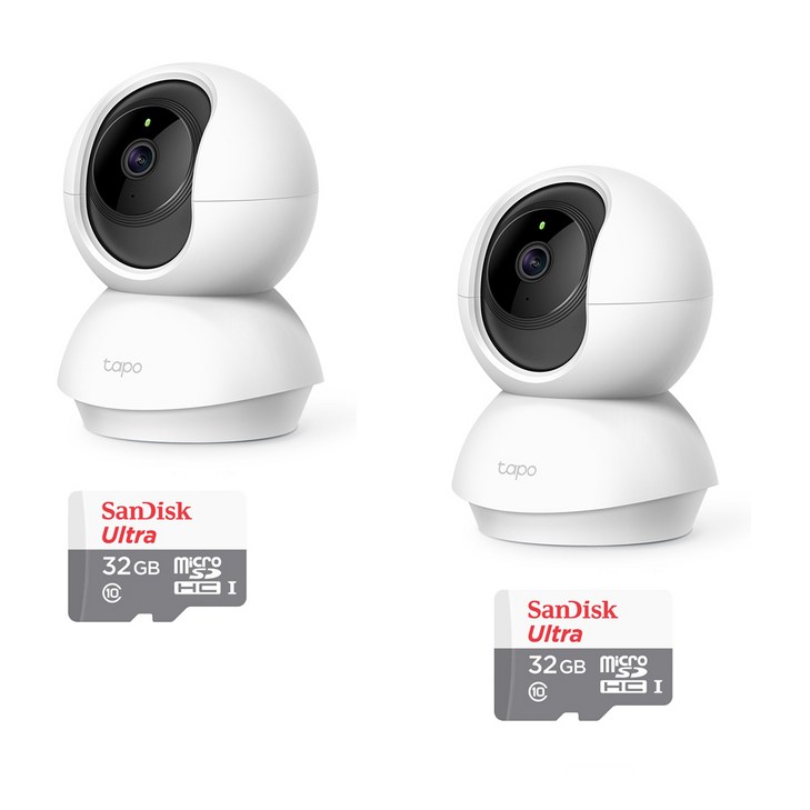 11 총2대 티피링크 Tapo TC71 300만화소 360도회전 실내무선카메라 홈CCTV 야간흑백전환, 선택2 Tapo TC71메모리카드32G2대