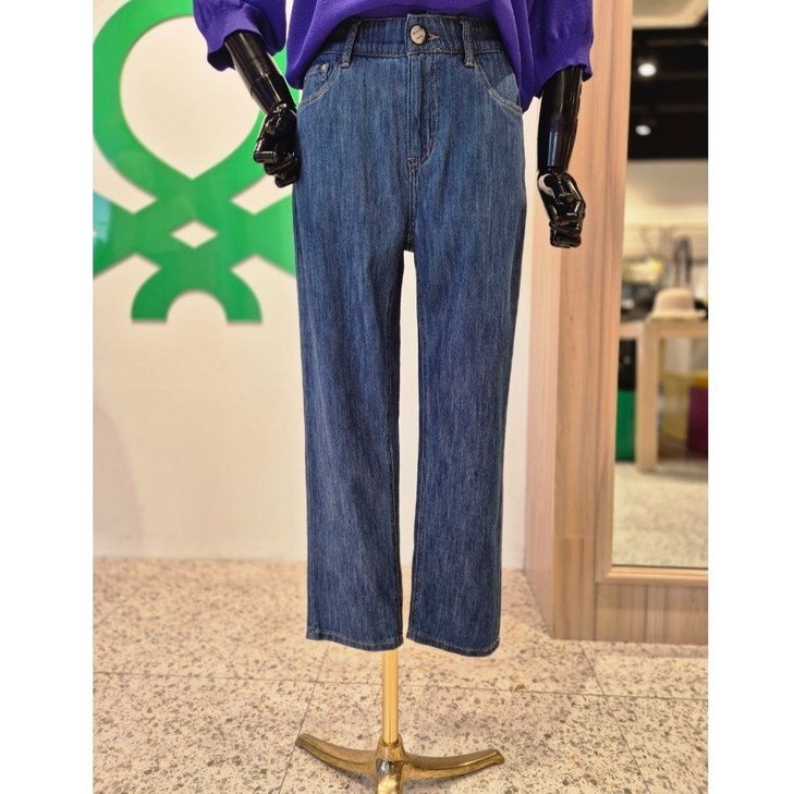 백화점정품 26년NEW 베네통 허리밴딩 해지배기데님팬츠 BADP11441