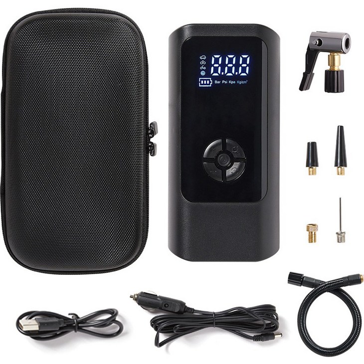 메이튼 휴대용 올인원 에어펌프 6000mAh + 30cm연장선 세트