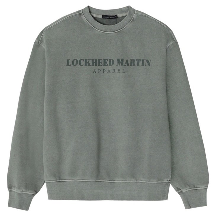 록히드마틴 남녀공용 LM LOGO 가먼트 다이드 맨투맨 L21UTL002