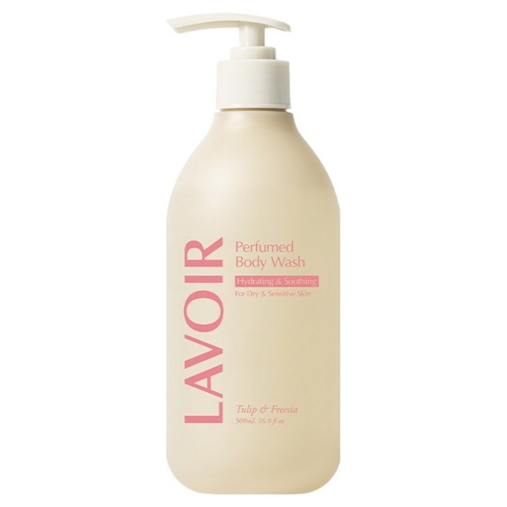 비건라이프 라브아 퍼퓸 비건 바디워시 튤립 앤 프리지아, 500ml, 1개