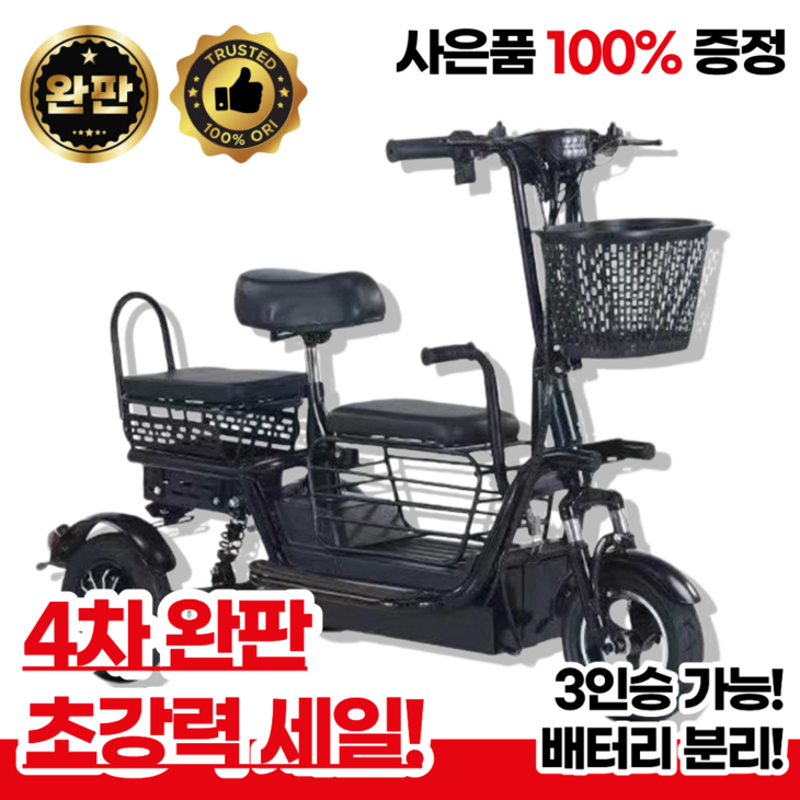 그라온X 삼륜 전기스쿠터 오토바이 전동 스쿠터 3인용 출퇴근 고출력 성인용 나들이 경량, 아이스민트, 경량스틸